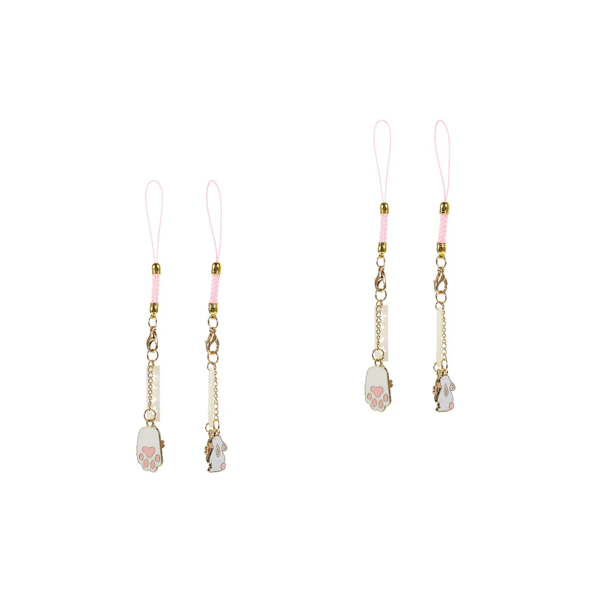 

4 Pcs Phone Charm Hook Wrist Lanyard Keys Phone Charms Strap Phone Case Charms Charms Phone Pink Phone Charm Sakura Decor