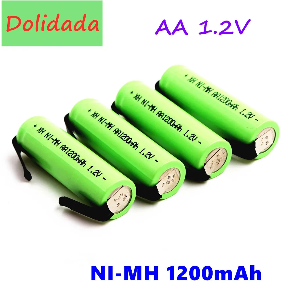 

Аккумулятор AA 1,2 в, Ач, 2 А, никель-металлогидридные перезаряжаемые батареи с припоем, сварные вкладыши, «сделай сам» для электрической зубной щетки, бритвы, батареи