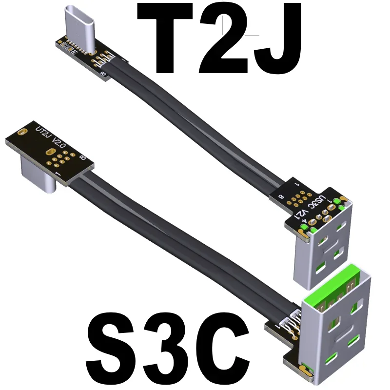 USB Type-C Угловой кабель для зарядки и передачи данных с экранированием поддержки