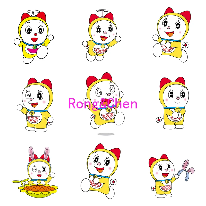 Мультяшная Автомобильная наклейка самый полный Дораэмон дорами Автомобиль Мотоцикл Шлем тележка багаж ноутбук багажник кузов ПВХ виниловые наклейки