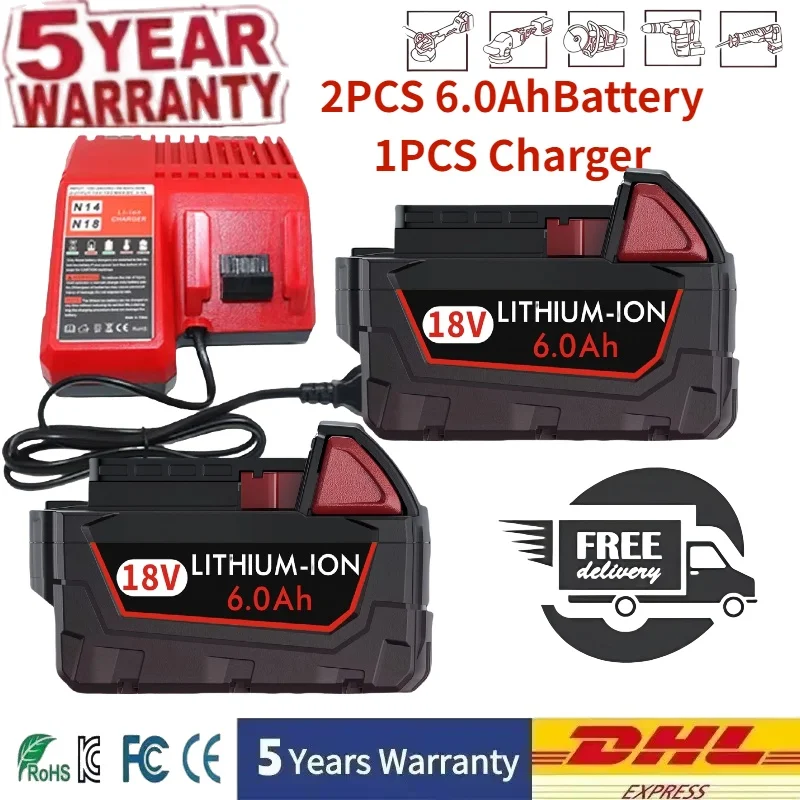 Зарядное устройство для электроинструмента Milwaukee M18 18 В 6000 Ач