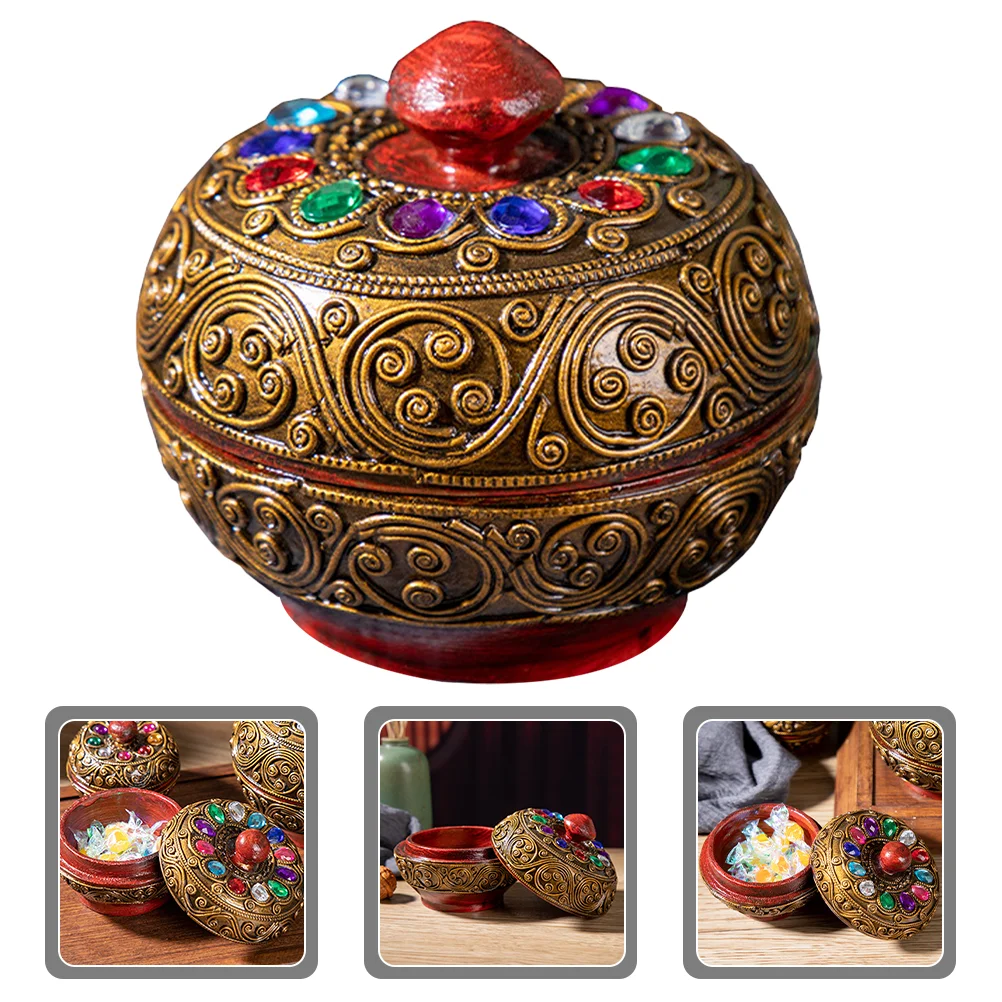 

Decorative Wooden Box Small Jewelry Box Trinket Box Retro Trinket Storage Organizer Box