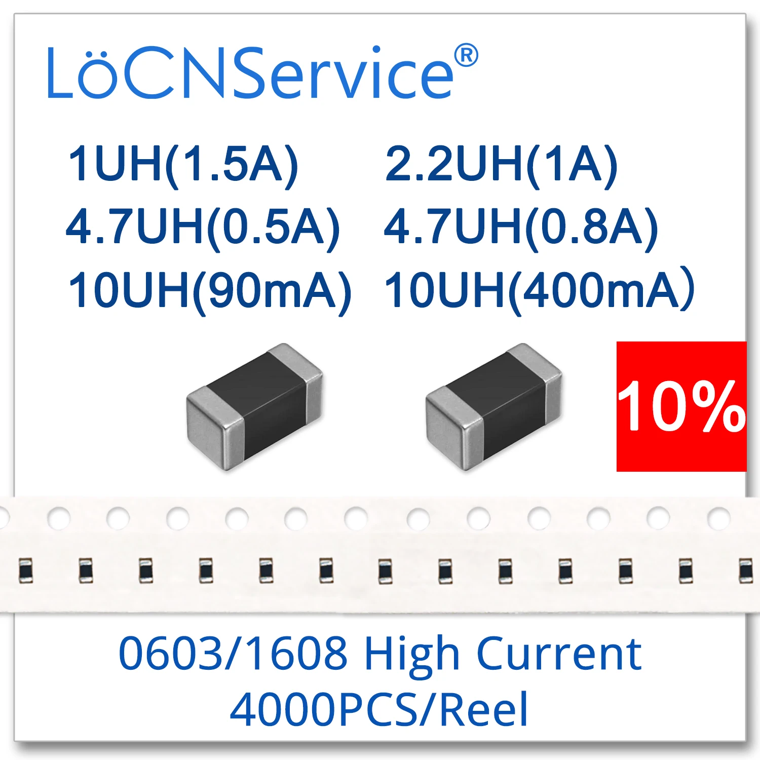 

Индукторы LoCNService 0603 1608 4000 шт. 10% высокоточные индукторы 1UH (1,5 А) 2,2UH (1A) 4,7UH (0,5 А) 4,7UH (0,8 А) 10UH (90 мА)