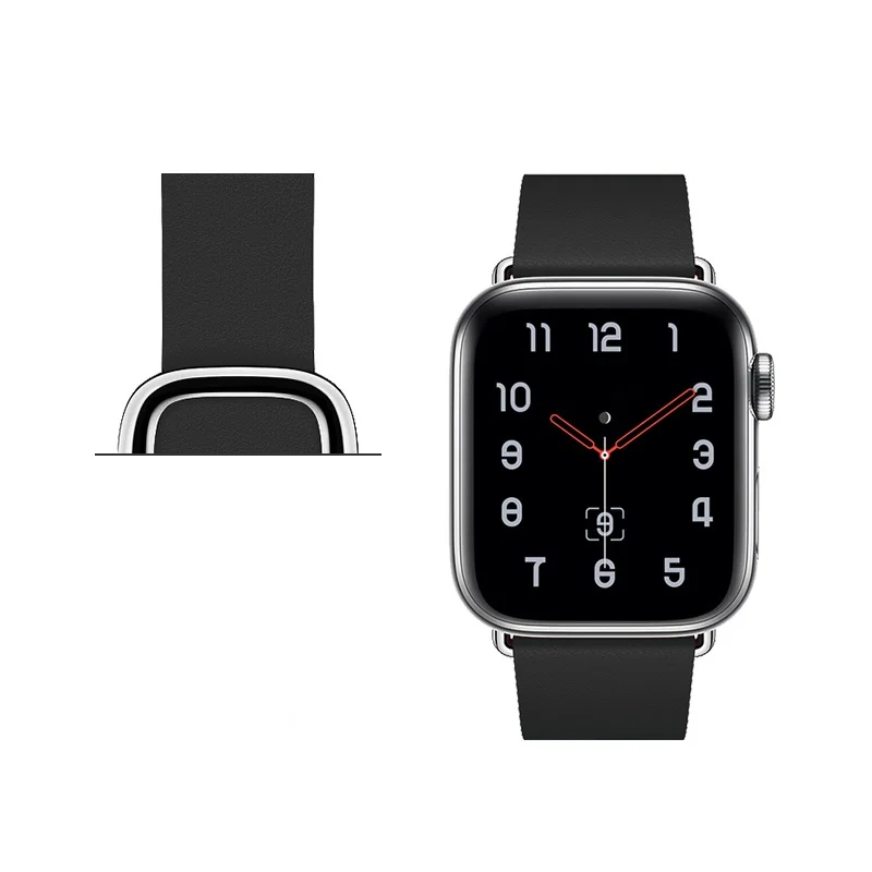 Modern style buckle Strap For Apple Watch UItra 8 7 45mm 41mm Leather bracelet wristband For iWatch 6 5 4 SE 44mm 42mm 40mm 38mm