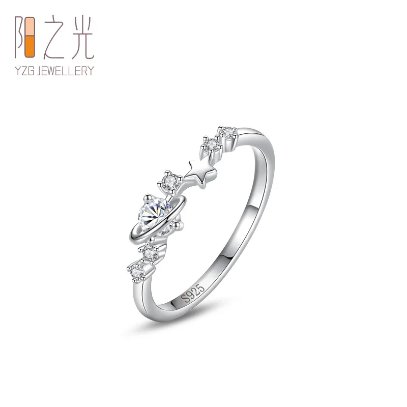 Кольцо из стерлингового серебра 925 пробы женское японское и корейское кольцо Partysu