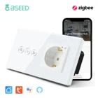 Переключатель BSEED ZigBee с регулировкой яркости, умная розетка ZigBee, 1 клавиша, настенный сенсорный выключатель, голосовое управление через приложение Google Alexa, светодиодный светильник с регулируемой яркостью