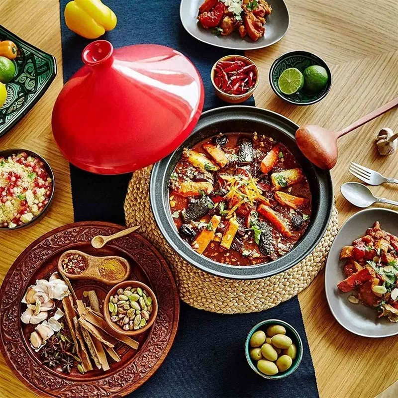 

Акция! Марокканский тагиновый горшок Ручная роспись Tajeen кастрюля кухонная посуда кастрюля для морской еды кастрюля для медленного пригото...