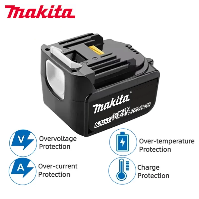 

BL1460 14.4V 6000 mAh Li-ion Battery Replacement For Makita BL1430 BL1440 LXT200 BDF340 TD131D With LED Power Tools Batteries
