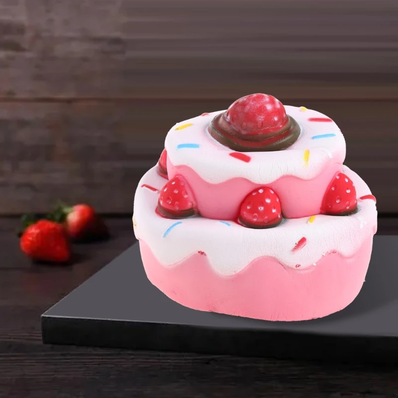 

Squeeze Cake Toy Realistic Dessert Holding Party Favor Pressure Release Toy Slow Rising Adults Funny Gift