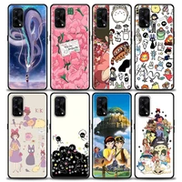 cartoon spirited away totoro phone case for oppo realme 8i 8 9 7 6 pro 9i 7i 5i 6i xt 8pro 8i 5g cases soft cover miyazaki anime