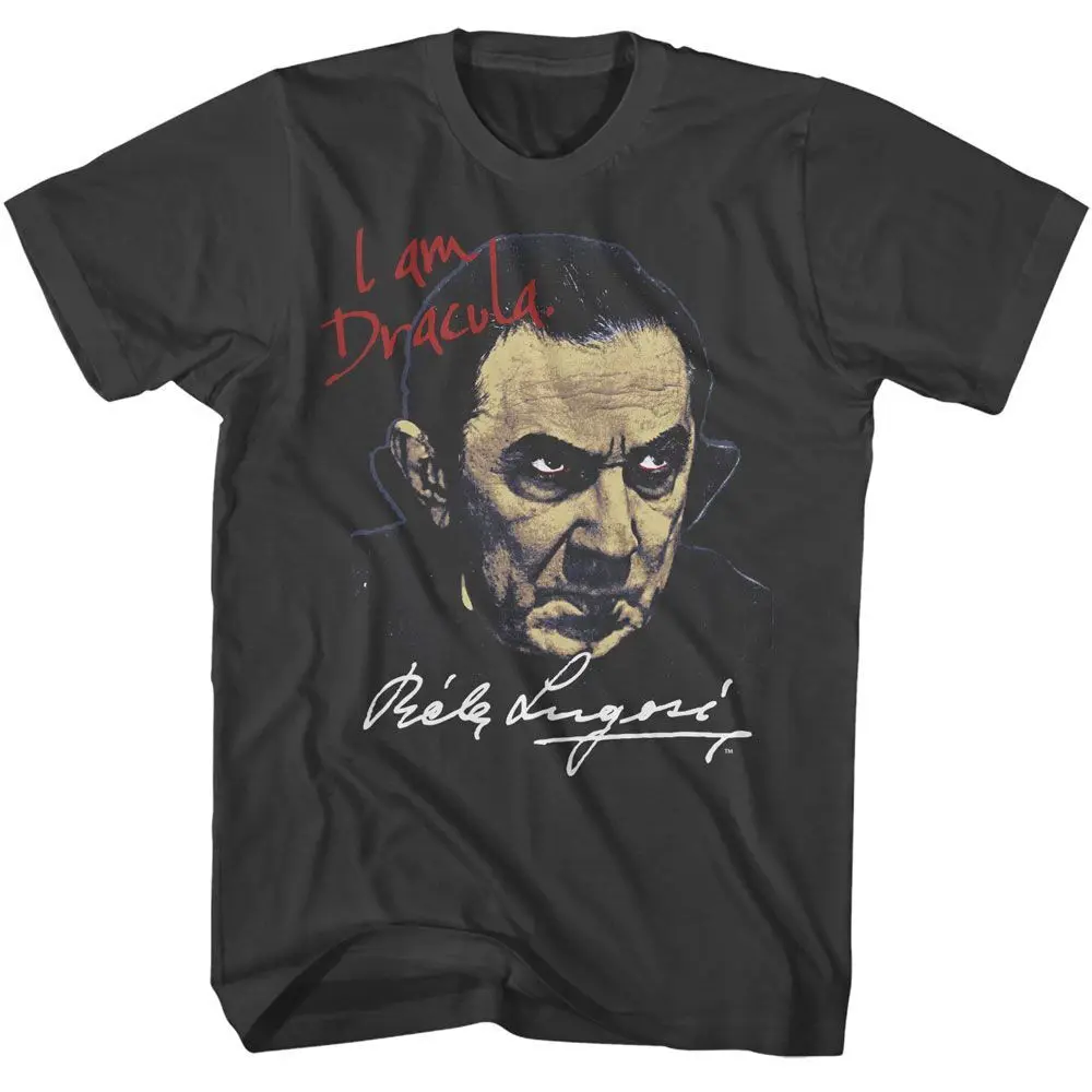 Однотонная футболка для взрослых Bela Lugosi I Am Dracula Smoke
