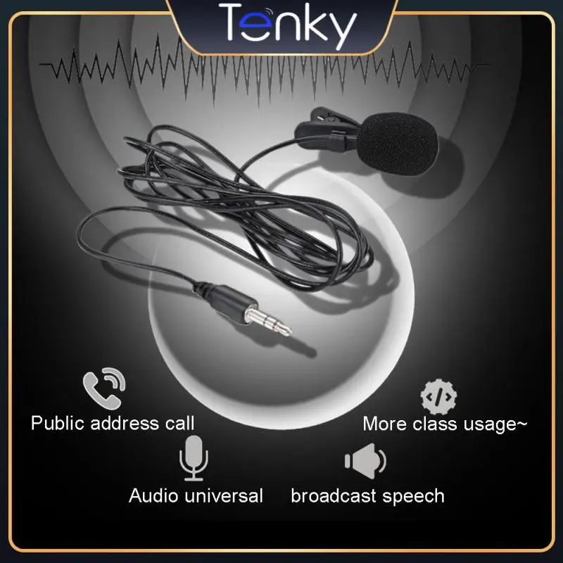 Портативный петличный мини-микрофон 1,5 м, конденсаторный микрофон с креплением на лацкане для телефона, ноутбука, ПК, проводной USB-микрофон 3,5 мм Type-C