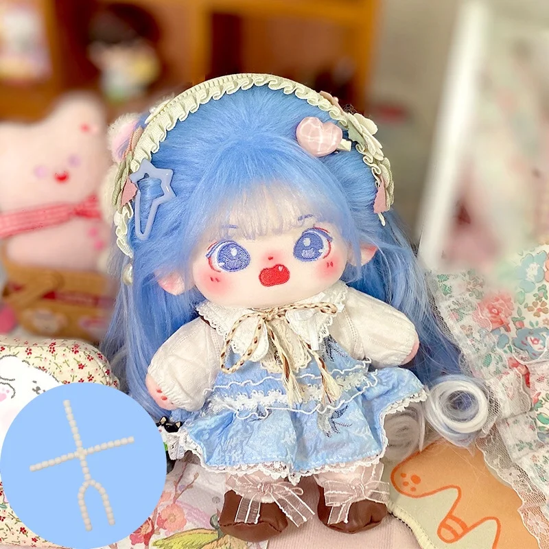 

Xiao Zhuai Kpop без атрибутов плюшевая Мягкая кукла кавайные синие волосы Косплей для 20 см Скелет тела наряд игрушка подушка подарок для девочки