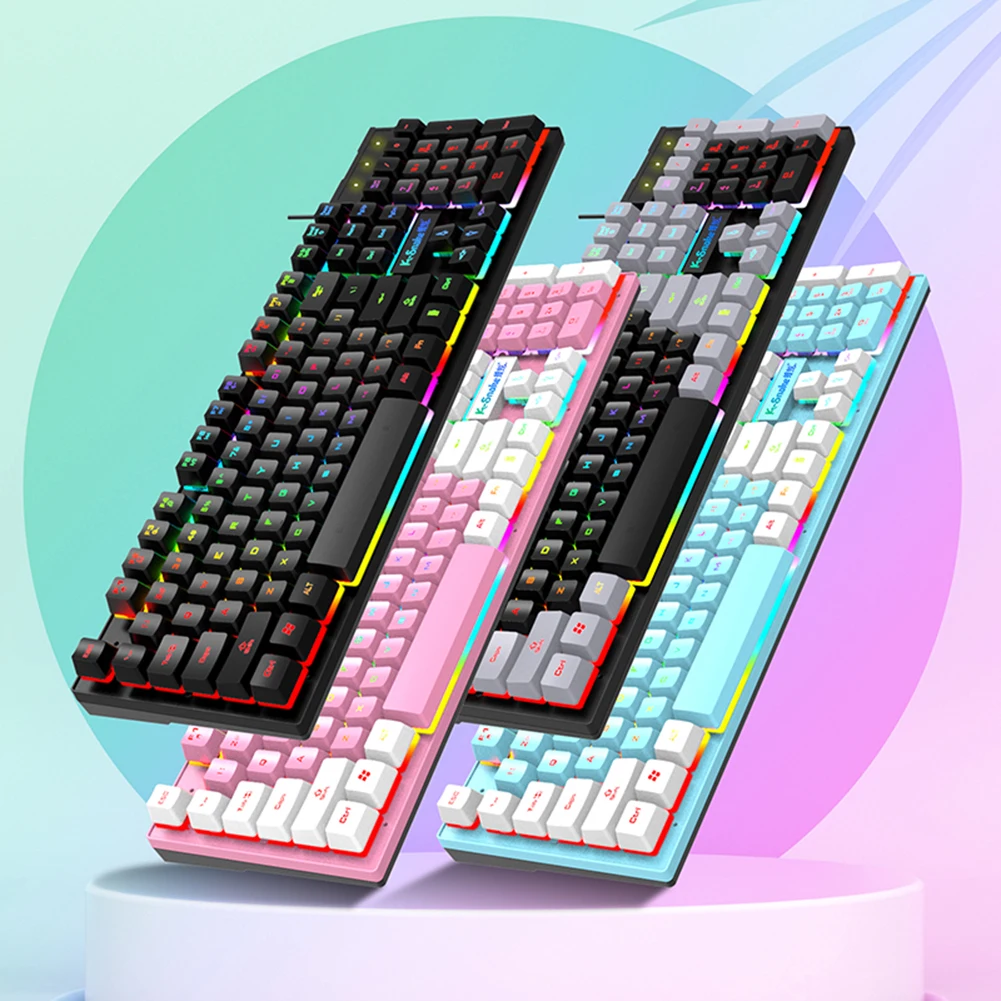 

Проводная игровая клавиатура со светодиодной подсветкой, USB