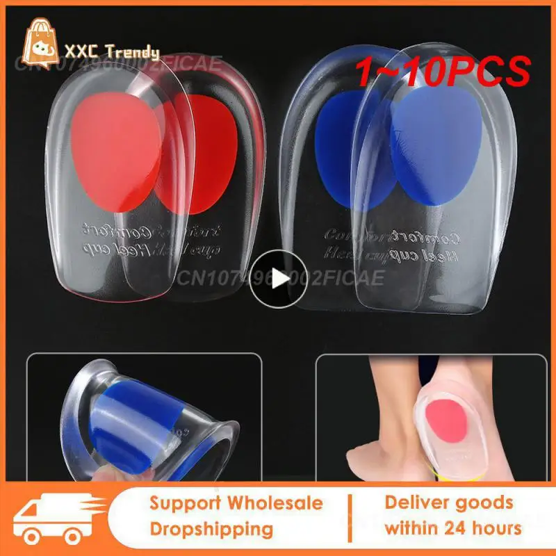 

1~10PCS Comfort Heel Pain Insoles Relieve Foot Pain Silicon Gel Heels Cup Cushion Protectors Spur Support Shoe Pad Feet Care