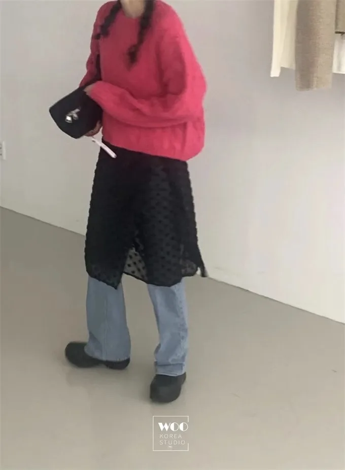 Корейская модная многослойная юбка kusхитки с небольшим цветочным галстуком и