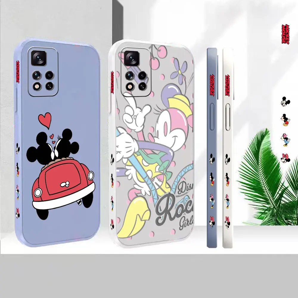 

Mickey Minnie Mouse Cartoon Case For Redmi Note 12 11 11T 11R 11E 11S 10 10T 9 9S 9T 8 7 7S PRO PLUS 4G 5G Liquid Cover Funda