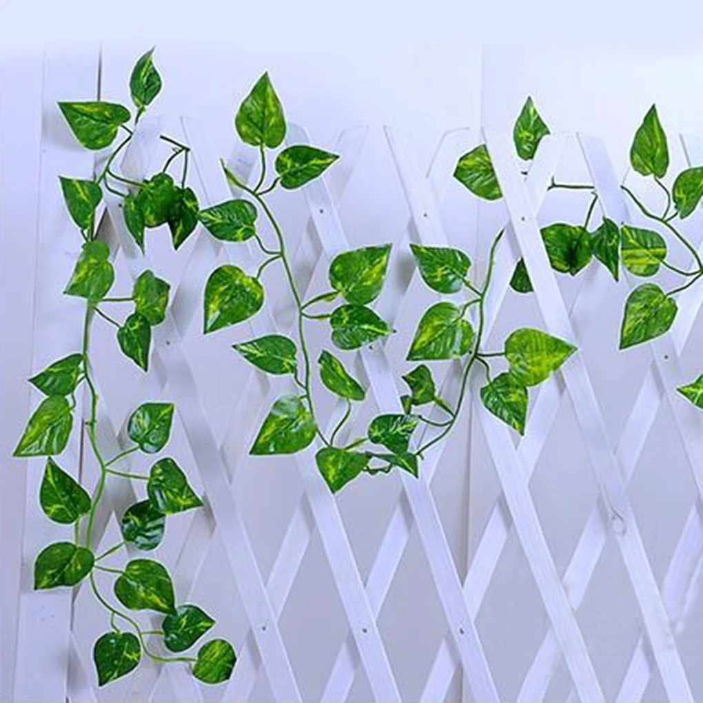 

2m Creeper Begonia Home Decor Artificial Ivy Leaf Garland Plants Vine Fake Foliage Flowers Creeper Green Ivy Wreath