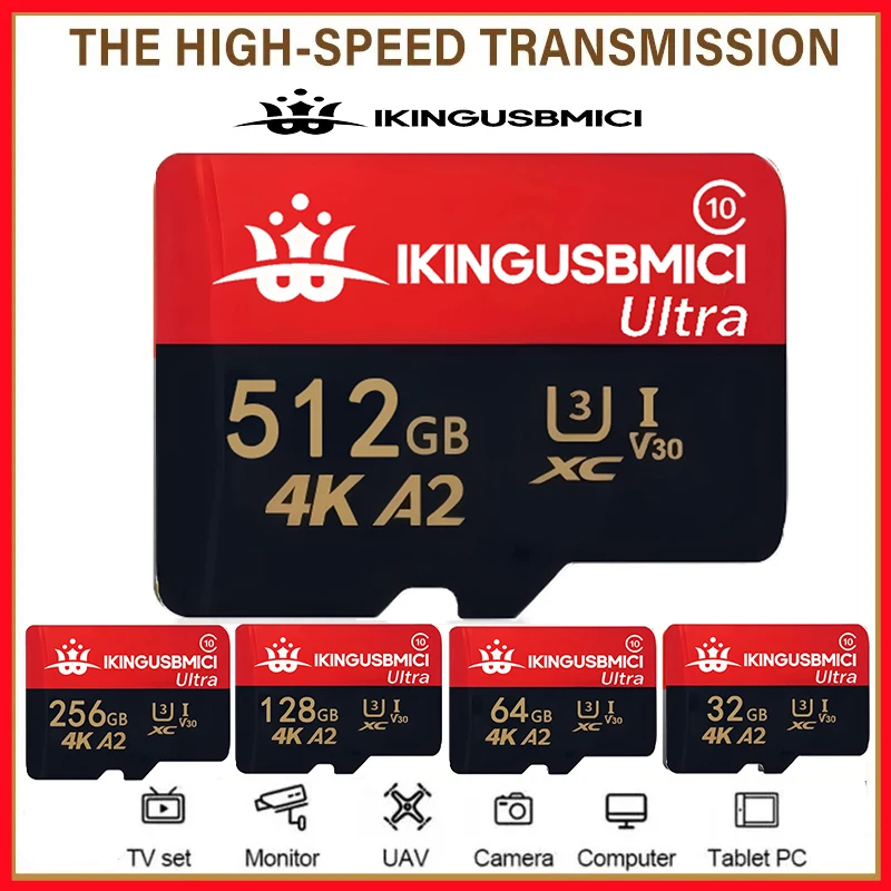 Фото Карты памяти SD, TF, Micro SD 32 ГБ, 128 ГБ, 256 ГБ, быстрая передача данных U1 для Nintendo Switch, цифровых устройств, дронов №1