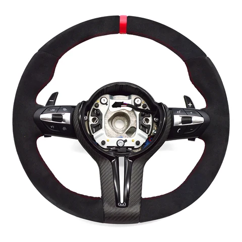 Для BMW F30 F10 F20 F22/23/44/F32/F33/36 полная алькантара из углеродного волокна многофункциональный руль в сборе