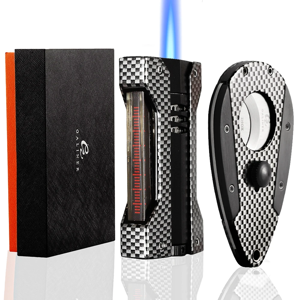 Cutter Set Travel Jet Butane Gas 1 Torch Lighters Metal Ciga