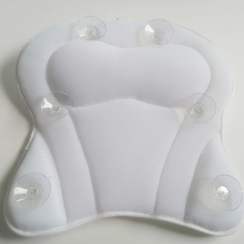 White Butterfly Bath Pillow Breathable Bathroom Cushion Accersories for Home Bathroom Accessories with Suction Cups images - 6