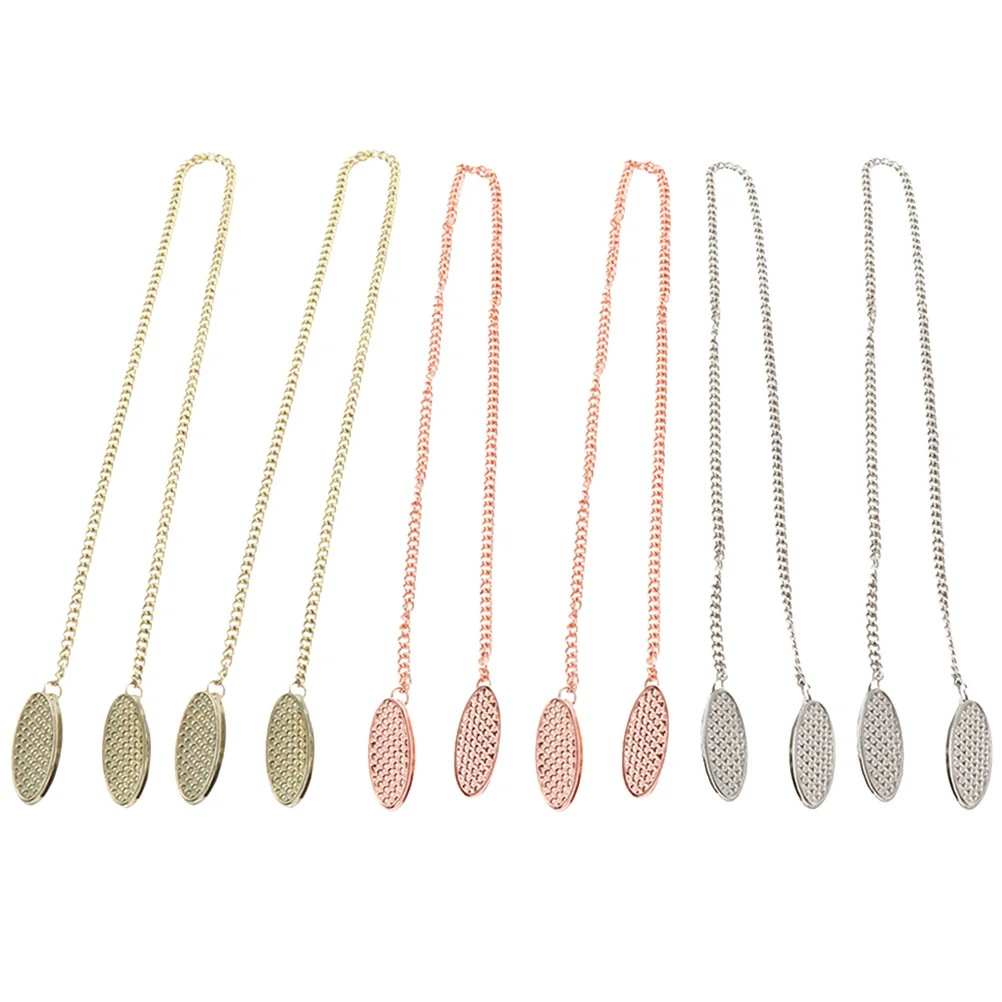 

6 Pcs Chain Napkin Clip Holder Simple Style Clip Ins Rope Portable Zinc Alloy Holders Metal Restaurant Supply