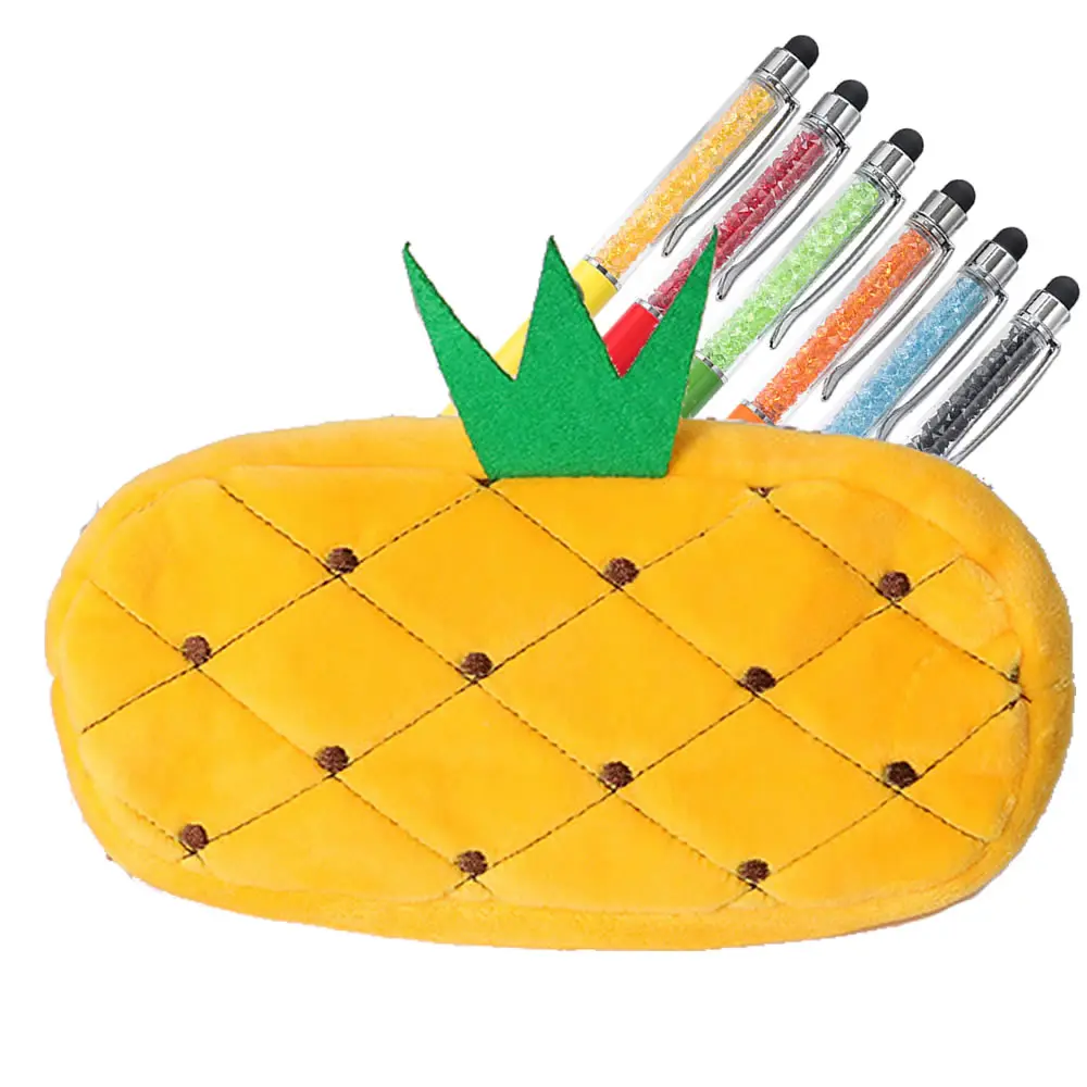 

33 Style Pineapple Fruit Pencil Case Kawaii Pencilcase School Pen Case Supplies Pencil Bag School Box Pencils Pouch Stationery