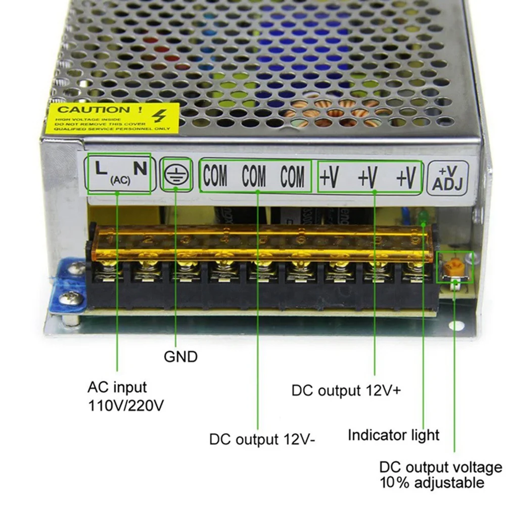 

DC 12V 20A 240W Блок питания Переключатель трансформатора AC 110V / 220V в DC 12V 20Amp Импульсный адаптер-преобразователь LED (20A)