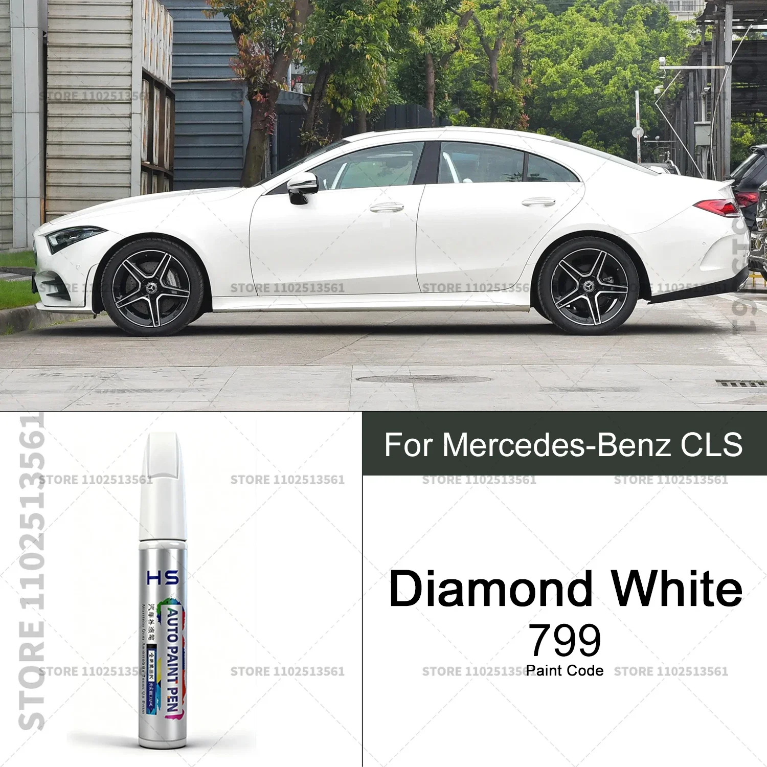 

Ручка для ремонта автомобильной краски, средство для удаления царапин, сделай сам, автоаксессуары для Mercedes Benz CLS, белый 79, серый 775, черный 197, серебро 922