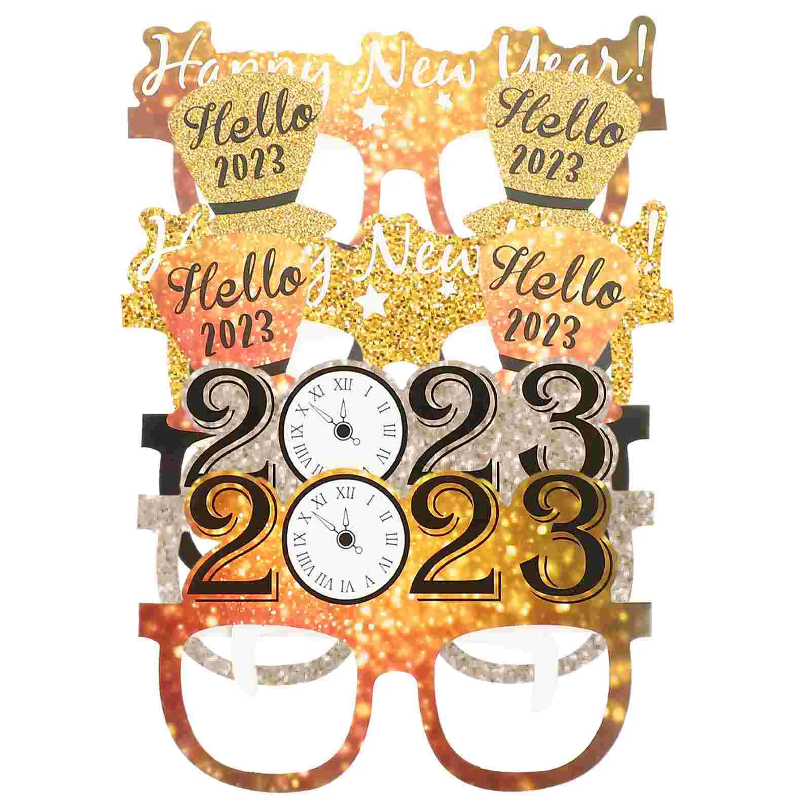 

Glasses Party New Year Eyeglasses Props Frames Photo Decorative Decors Supplies Frame Eve Happy Years Prop Decorations Paper