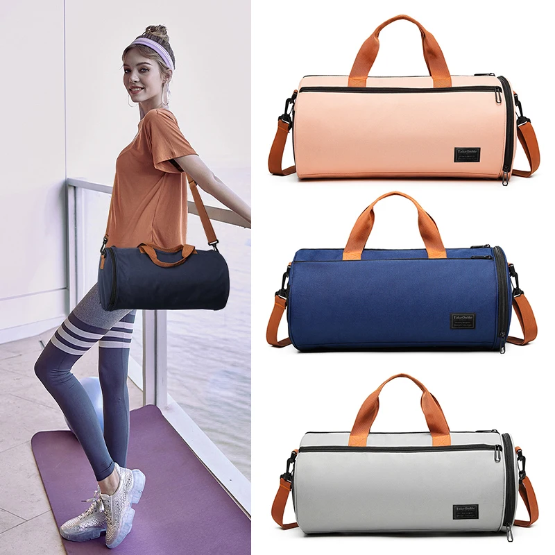 Women'S Gym Fitness Yoga Bag Travel Luggage Female Handbag Beach Swimming Duffle Weekender Outdoor Sports Shoulder Bag Suitcase