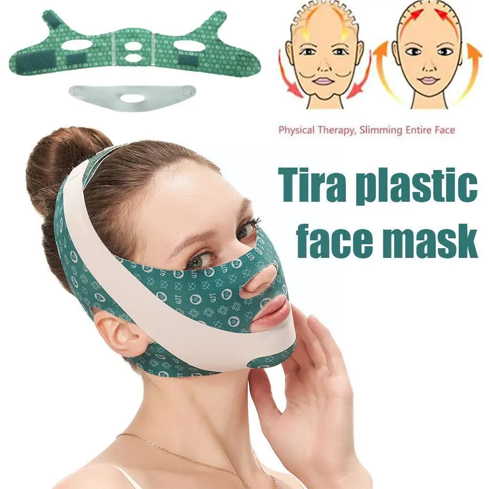 

Дышащий артефакт для подтяжки лица, тонкие маски для подтяжки лица с двойным подбородком, маска для лица, укрепляющая маска для лица с V-образным вырезом, инструмент для подтяжки I7A7