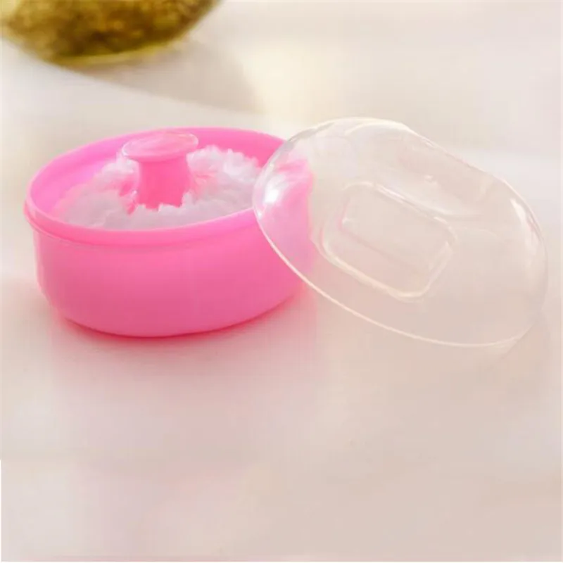 

High Quality Baby Face And Body Powder Powder Puff Powder Talcum PP Box 1 Pieces Pink