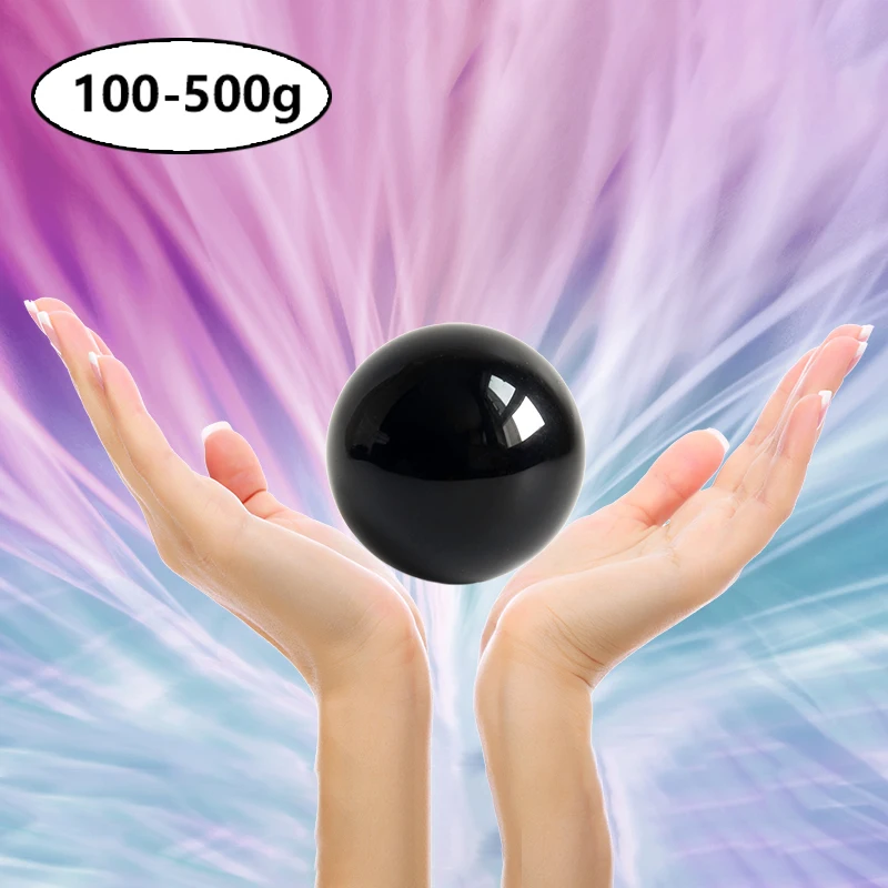 

100-500g Natural Crystals Meditation Healing Ball Large Black Obsidian Sphere Glass Stone Energy Crystals for Home Decoration