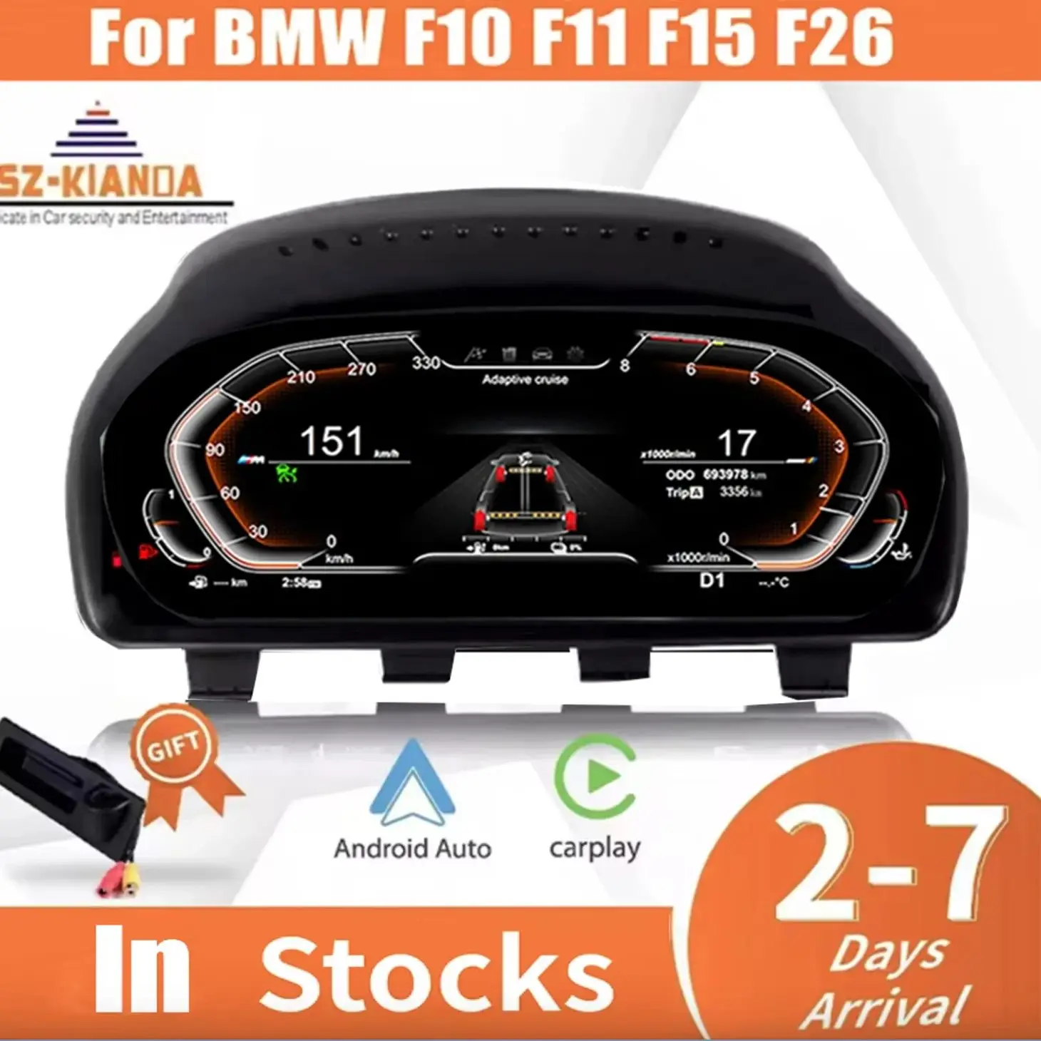

2025 оригинальная цифровая приборная панель ЖК-дисплея для BMW 5 серии F10 F11 F12 F15 F16 F18 F25 F26 Кластер Спидометр кабины