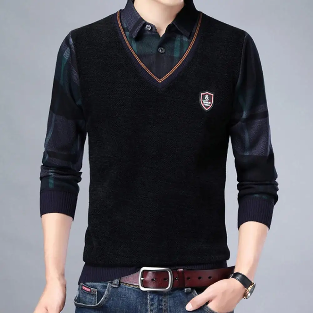 

Great Fall Sweater Long Sleeve Lapel Quick Dry Breathable Student Sweater