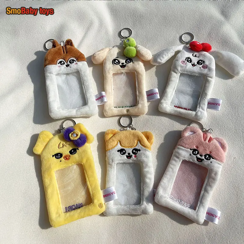 

Kpop IVE MINIVE POP-UP STORE Kawaii плюшевый чехол для фотокарты с животными, защитный чехол для кредитной карты