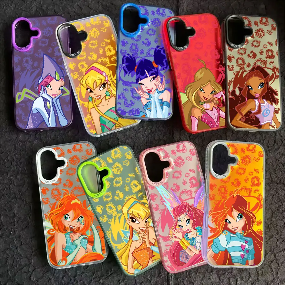 Фото Новый модный матовый чехол для телефона Winxs для Oppo A5x A60 A79 A98 A1 A78 A58 A38 A18 A57 A76 A36 A17 A94 A74 A55 F29 Pro 4G 5G №1