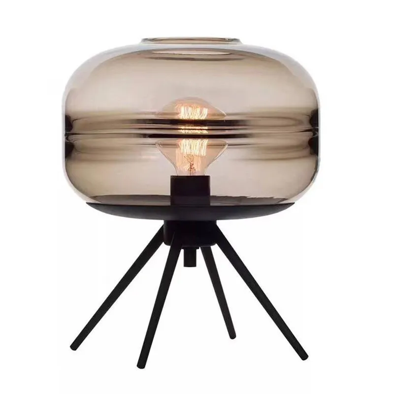 

Креативная прикроватная лампа в стиле пост-модерн, стеклянная настольная лампа в скандинавском стиле для гостиниц, спальни, кабинета