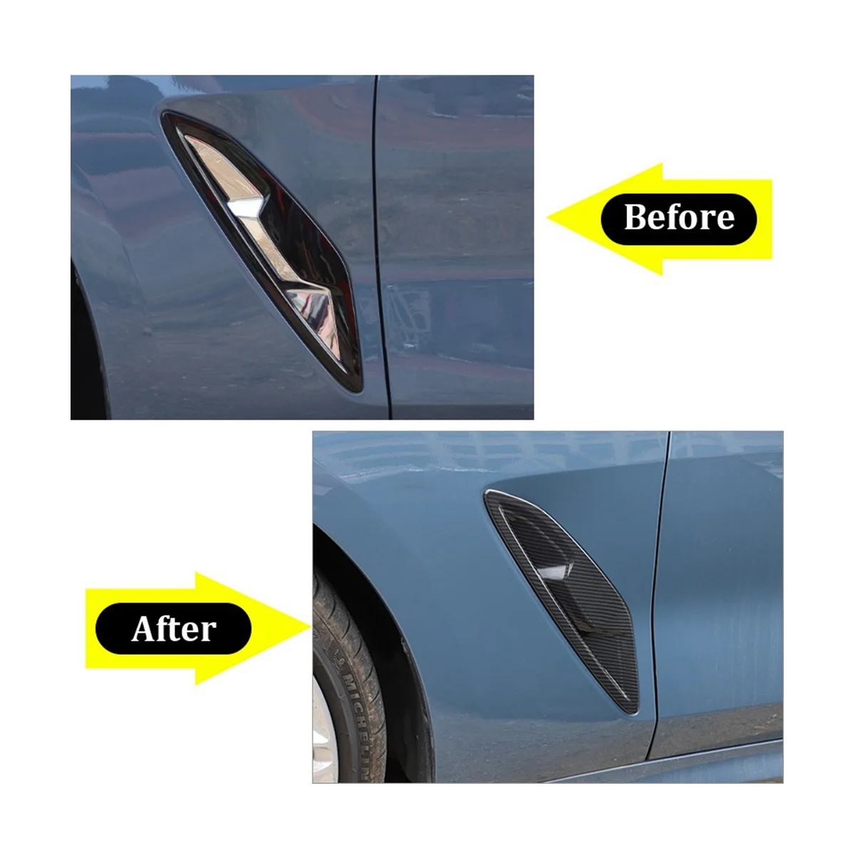 Для BMW 8 серии G14 G15 G16 2019-2022 сухое углеродное волокно боковое крыло автомобиля