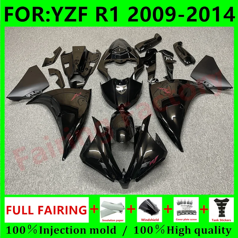 

NEW ABS Motorcycle full Fairing Kit fit For YZF R1 2009 2010 2011 2012 2013 2014 YFZ-R1 Bodywork Fairings kits set black