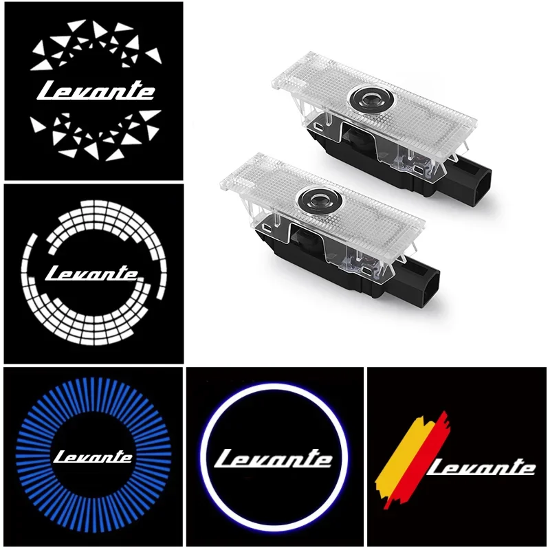 2 шт. светодиодные лампы для дверей автомобиля лампа проектора Maserati Levante Logo 2016-2023