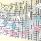 венок с днем рождения Красочные треугольные украшения для вечеринок свадебное украшение Baby Shower Фон Баннер