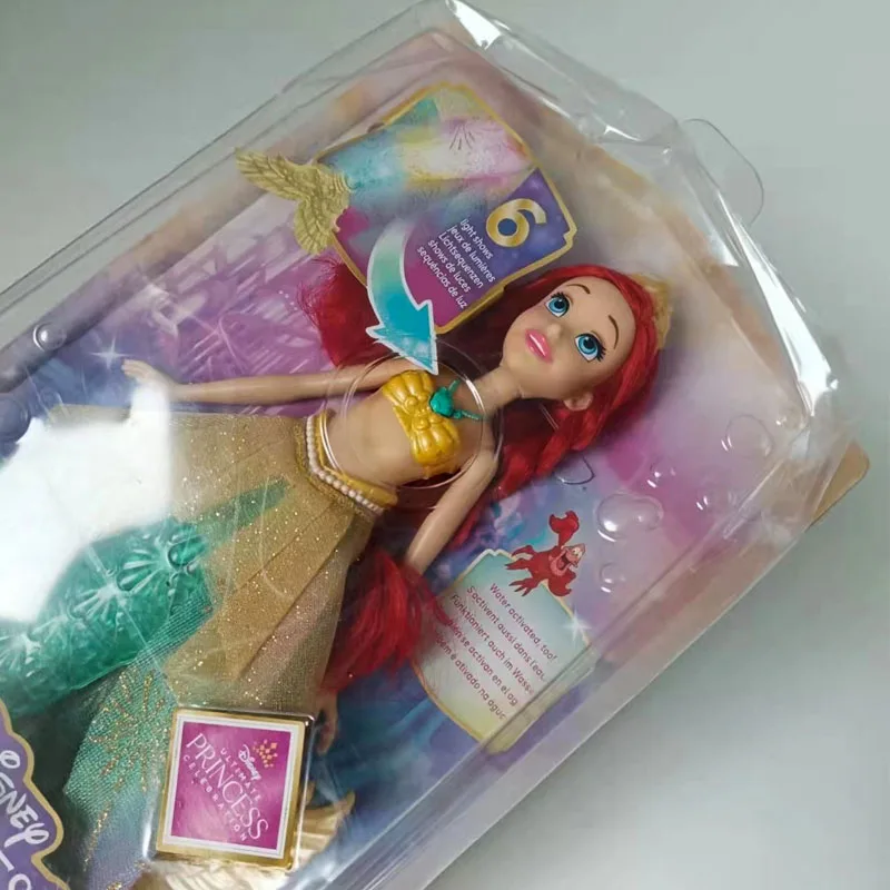 Hasbro Disney Princess Dolls Mermaid Beauty Ariel Ocean Lights Fashion Action Figure Children Girls Play House Toy Present images - 6