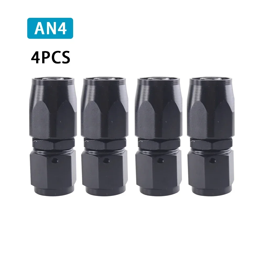 

4 шт. AN4/6/8/10/12 поворотный концевой фитинг шланга масляный топливный шланг многоразовый адаптер концевой соединитель для плетеного топливного шланга CPE