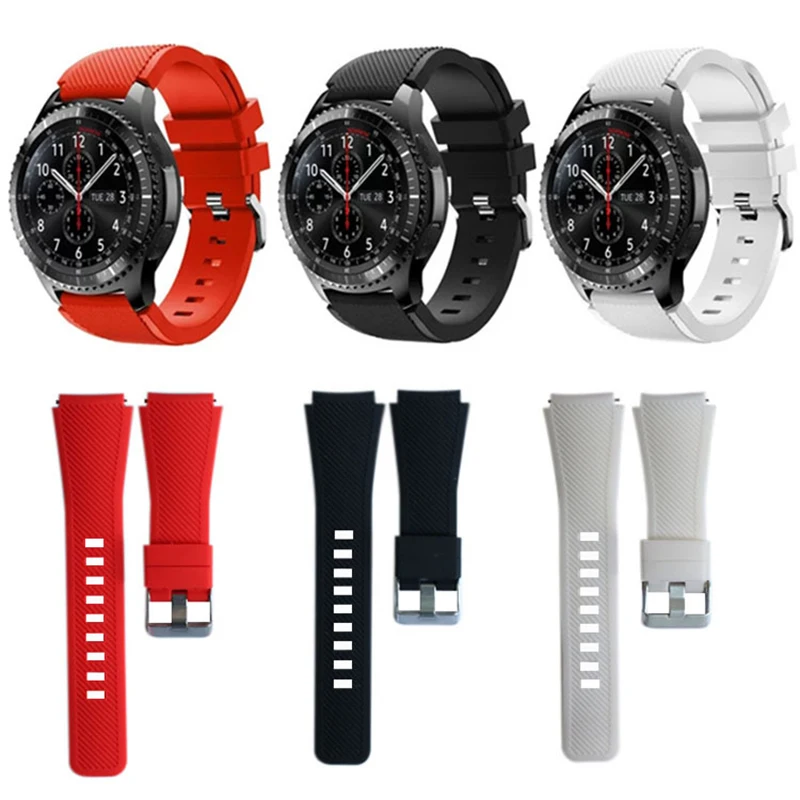 

22mm Silicone Straps for Garmin Active / Venu 2/ Vivoactive 4/Forerunner 745 wristband Strap For Gear S3 Replacement Watch band