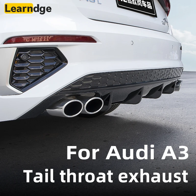 

Автомобильный задний бампер из АБС-пластика, спойлер, выхлопная крышка, комплект кузова для Audi A3 8Y Sedan Hatchback 2020 2021 2022, модификация как S3, аксес...