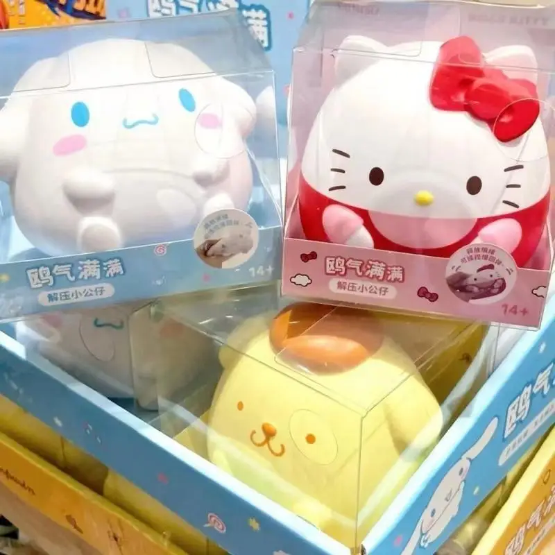 

Кавайная Sanrio Cinnamoroll Hello Kitty Kuromi ручная Игрушка Аниме Дети мультфильм Pu мягкий Пресс эластичность Расслабление лечебная девушка