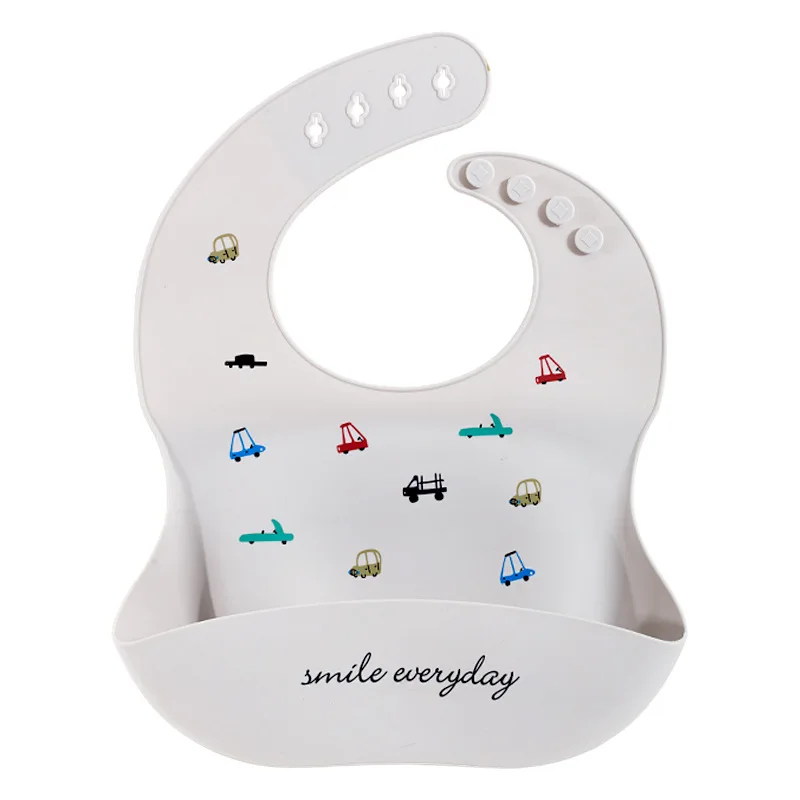Maternal and infant products baby bib waterproof silicone bib for children baby saliva rice pocket disposable summer.